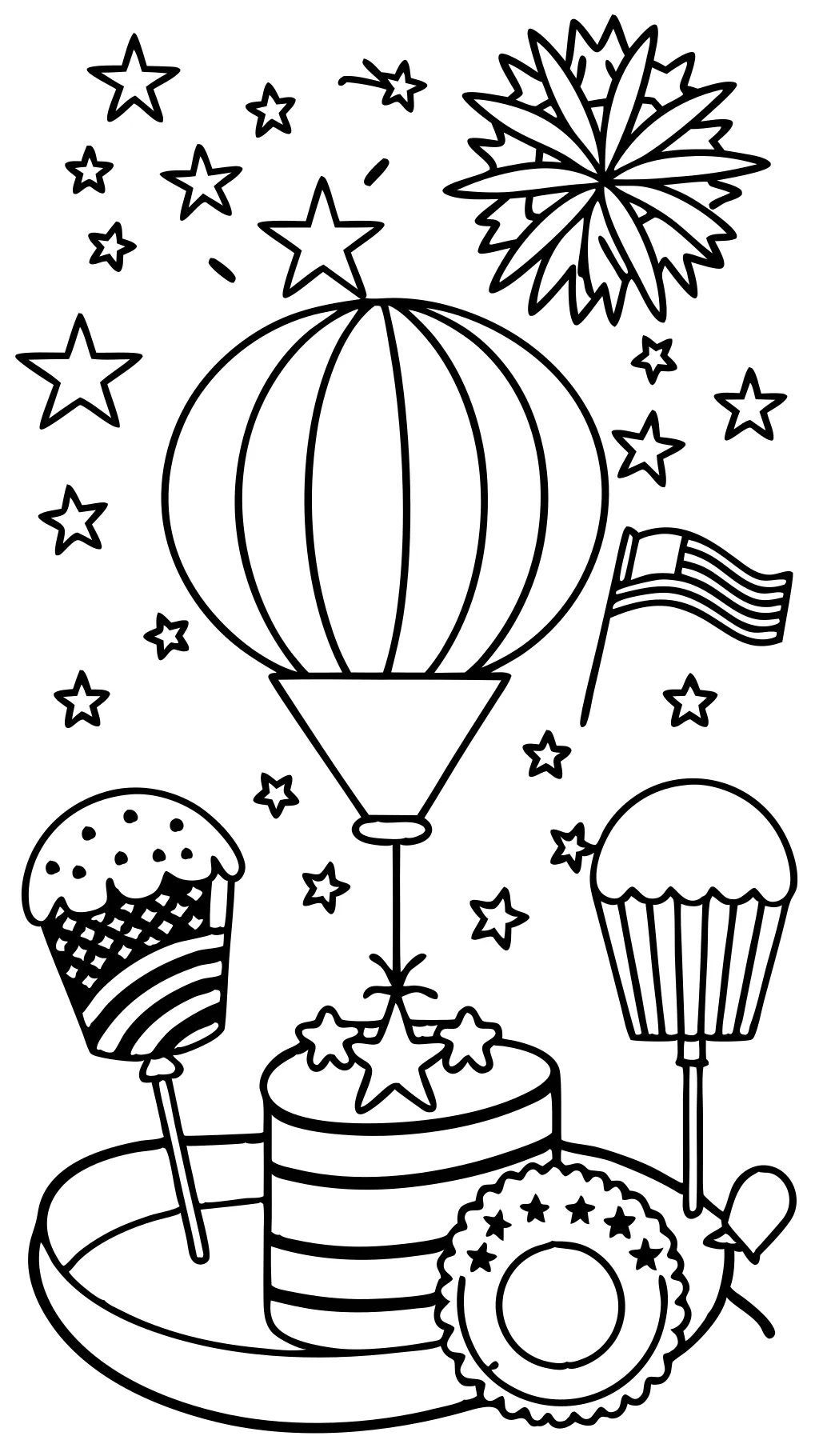 coloriage du 4 juillet gratuit